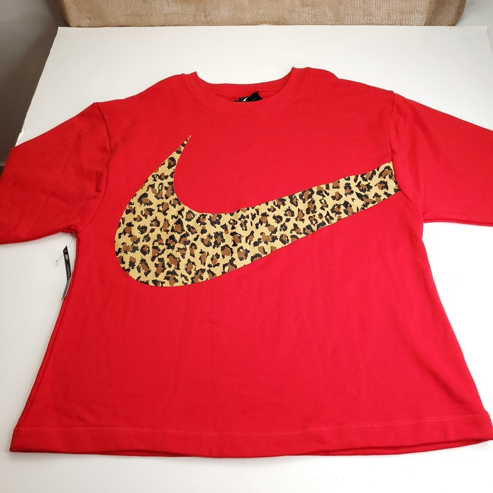 Nike Sweatshirt Loose Fit Animal Print Pullover